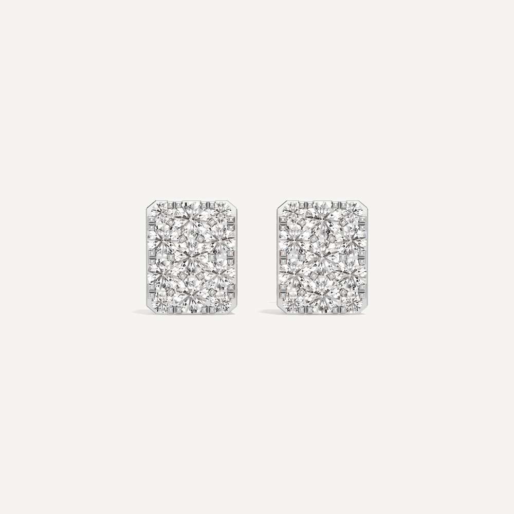 Versatile Emerald Diamond Earrings