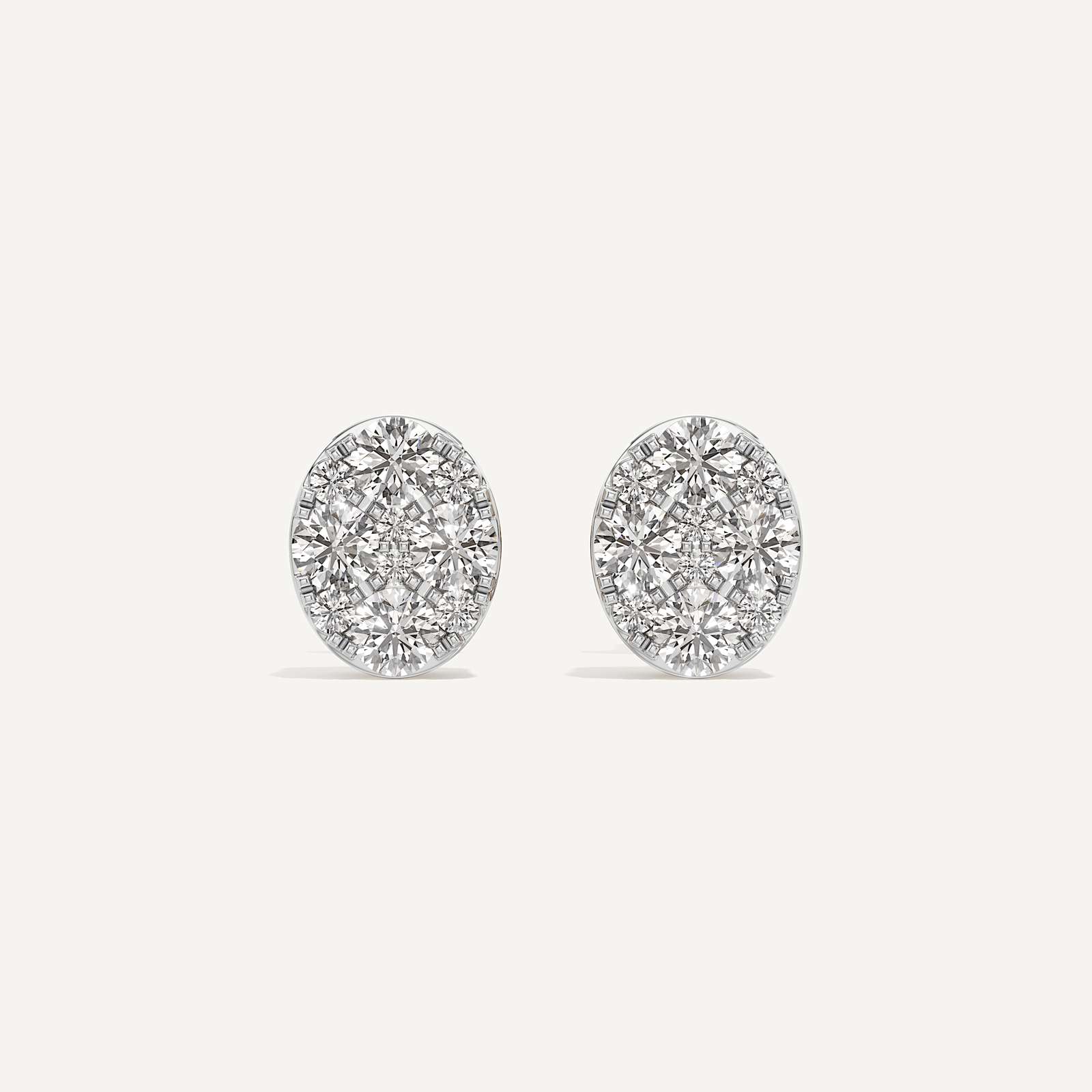 Radiant Oval Diamond Earrings