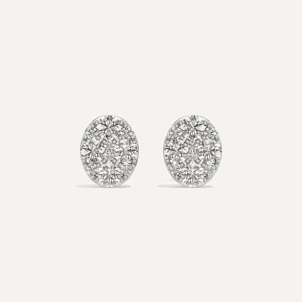 Radiant Oval Diamond Earrings