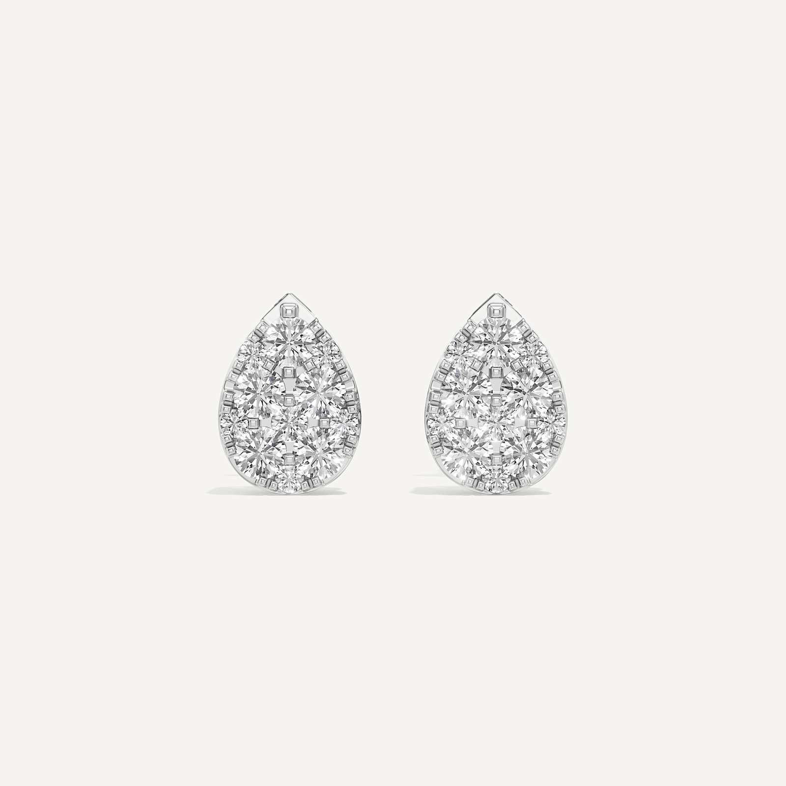 Bold Pear Diamond Earrings