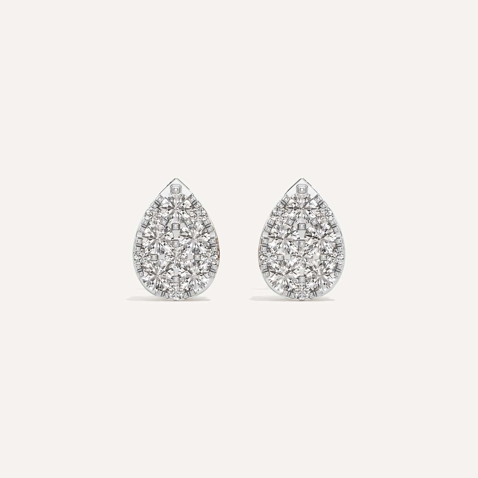 Bold Pear Diamond Earrings