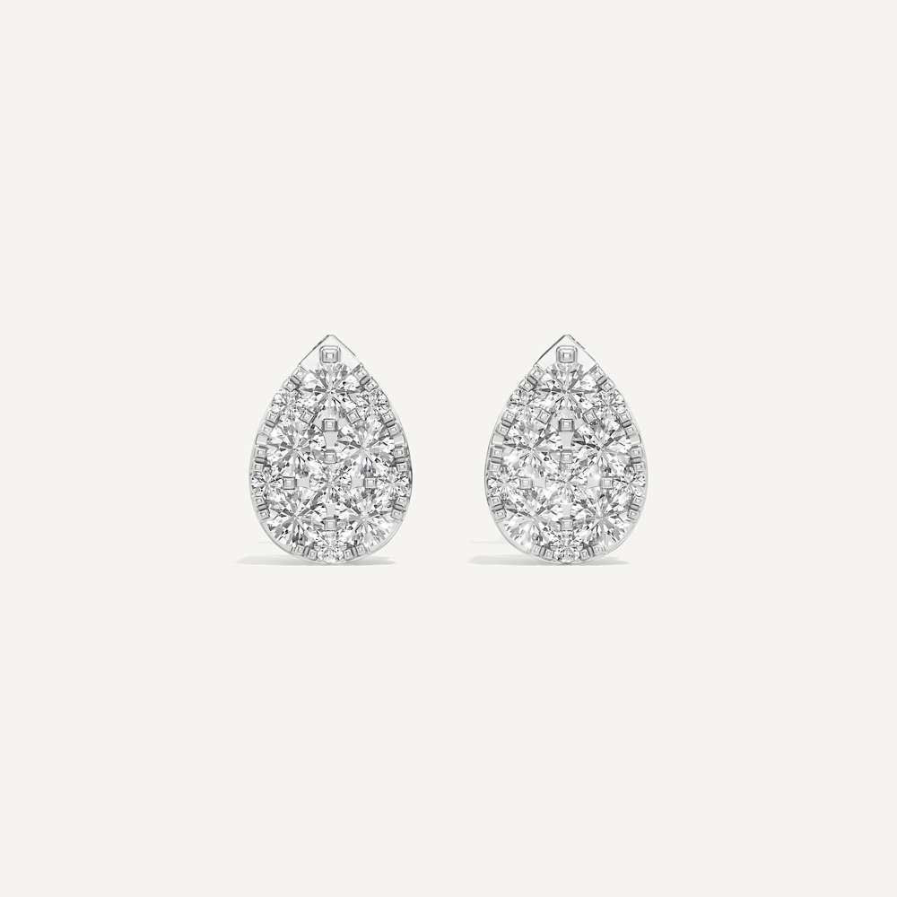 Bold Pear Diamond Earrings