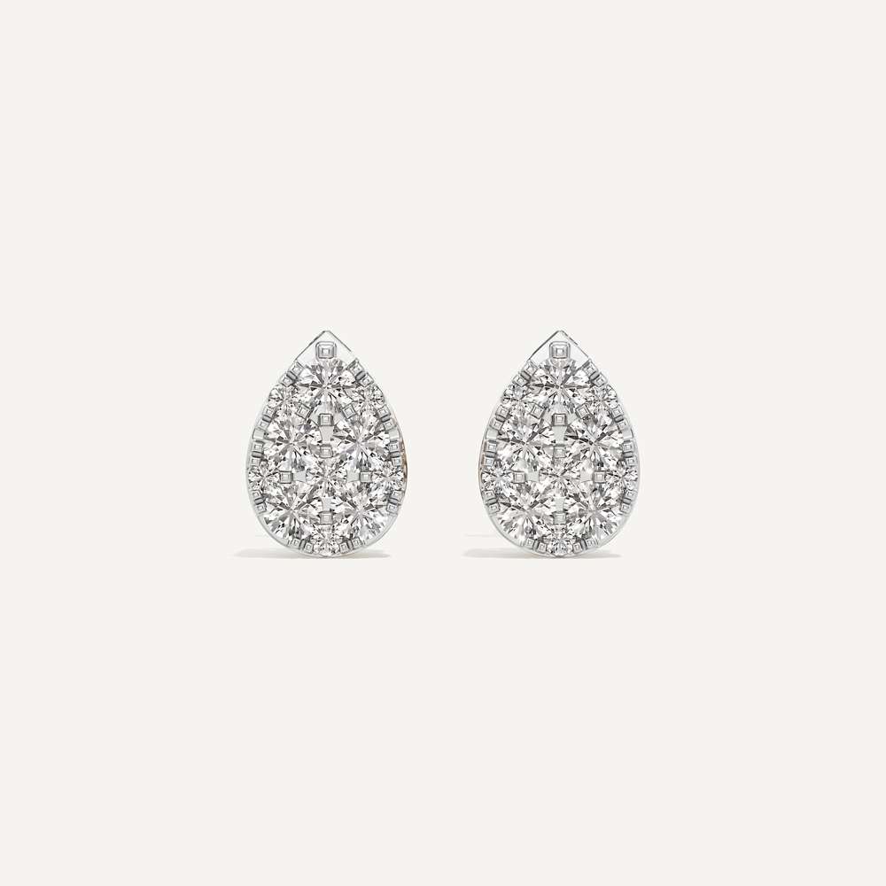 Bold Pear Diamond Earrings