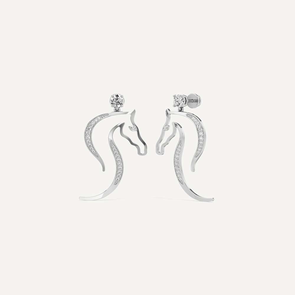 Pegasus Curve Horseshoe Earring