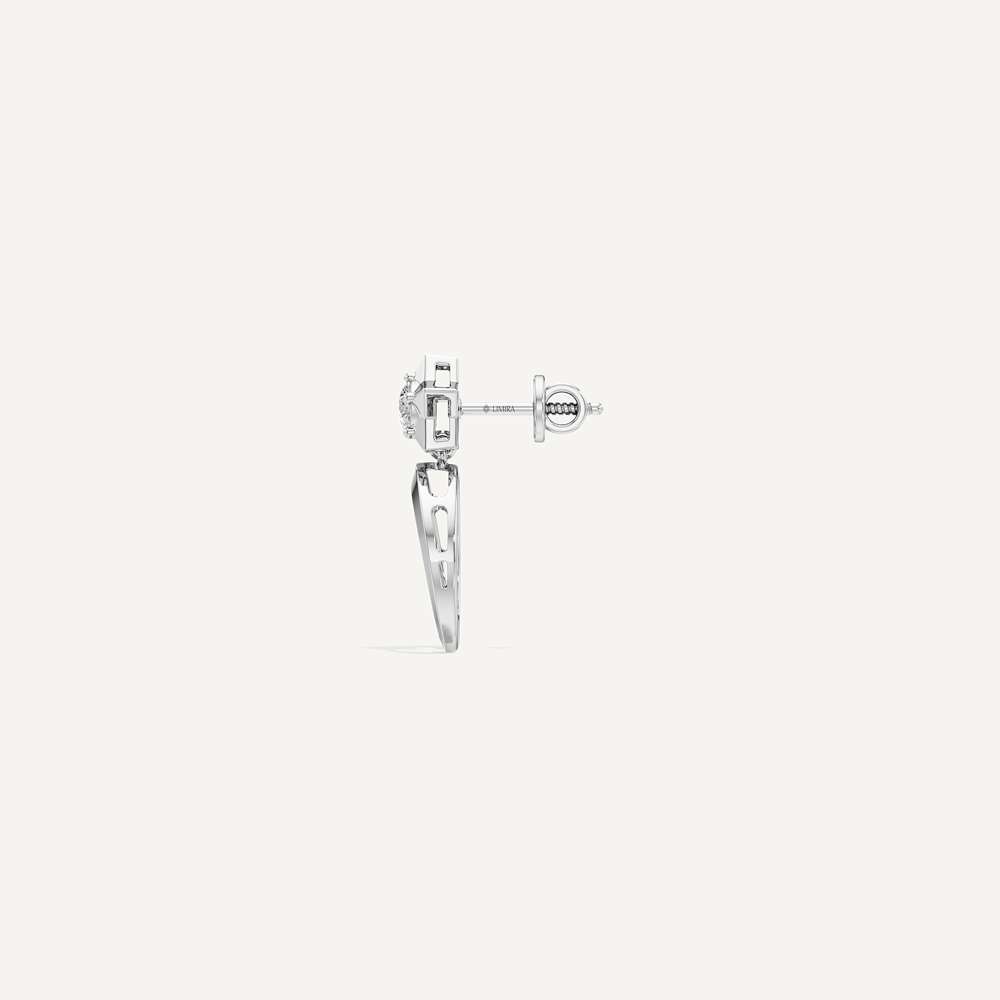 Polaris Halo Star Studded Horseshoe Earring