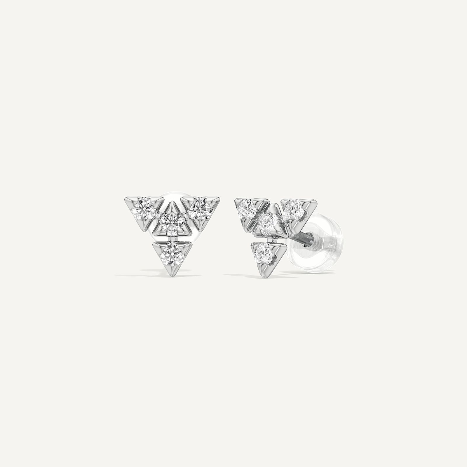 Pyramid Mosaic Diamond Stud