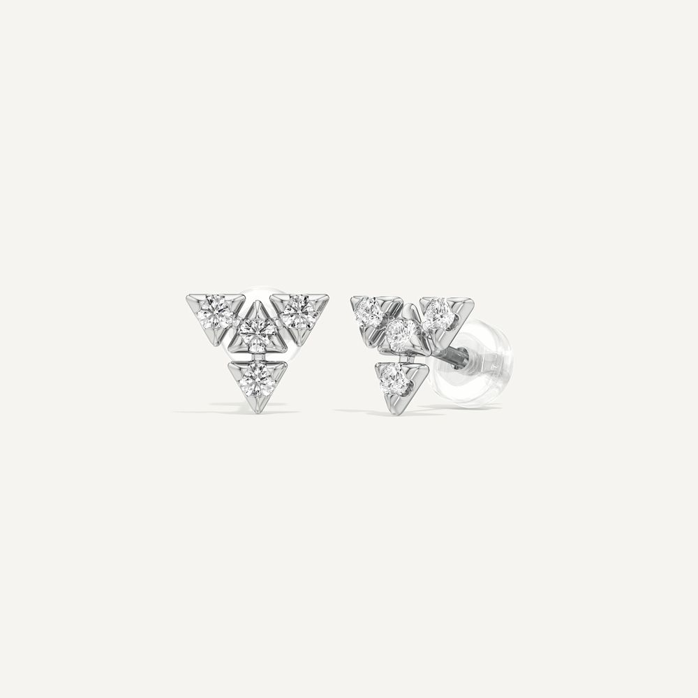 Pyramid Mosaic Diamond Stud