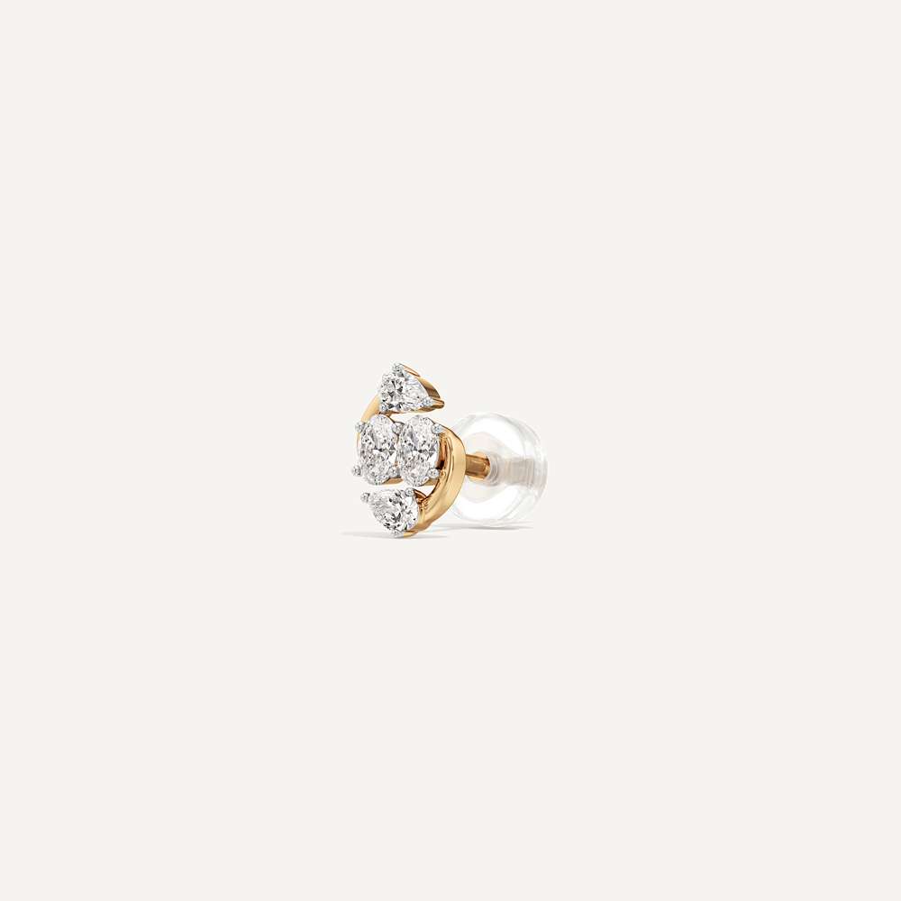 Vela Oval & Pear Diamond Stud