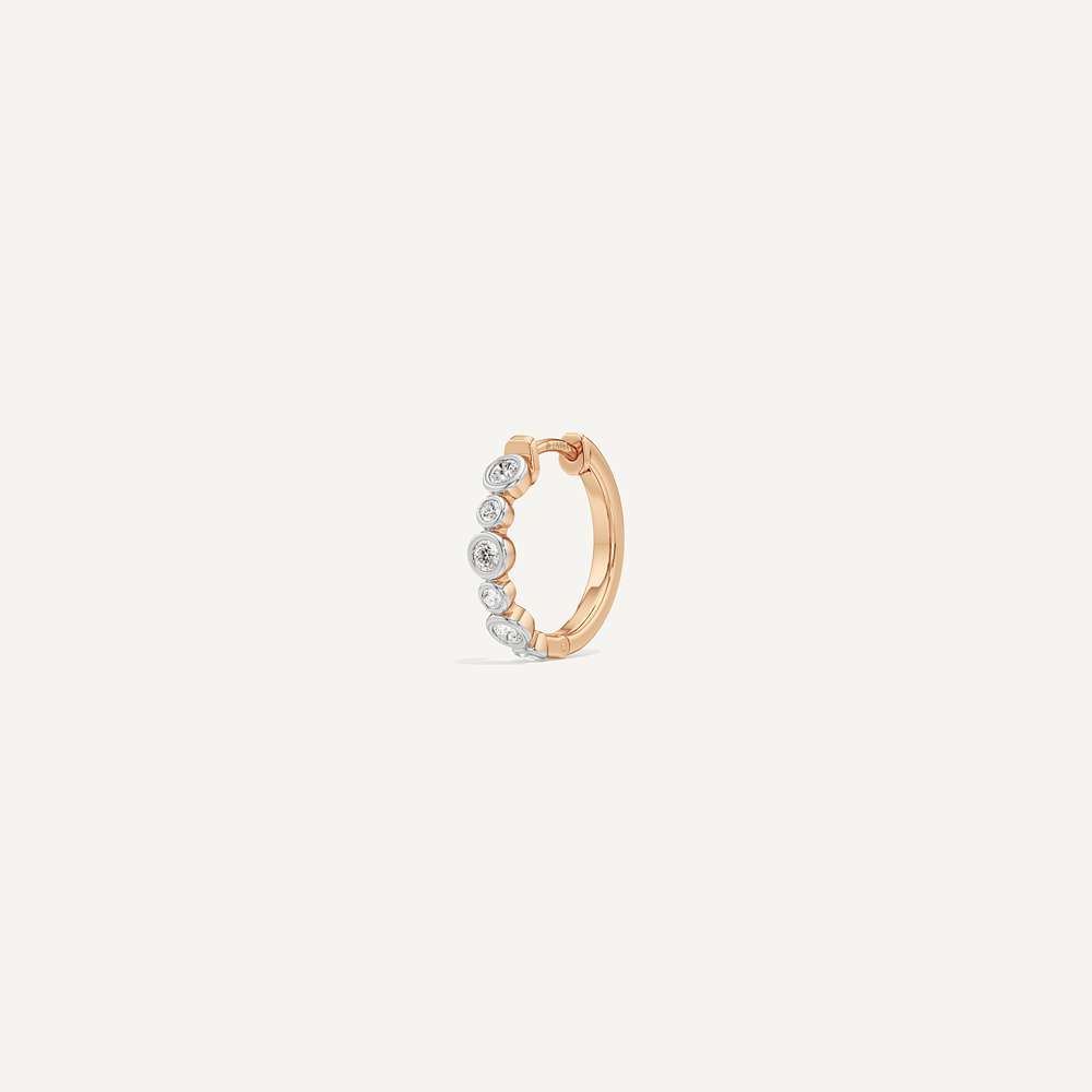 Laurel Bezel Diamond Hoop