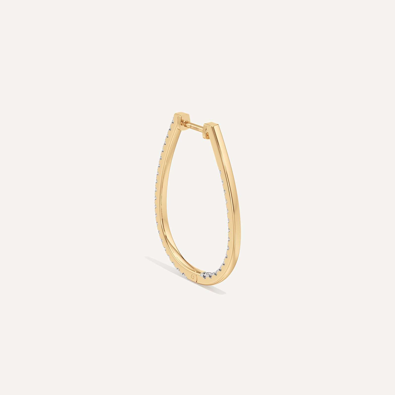 Noir Oval Diamond Hoop