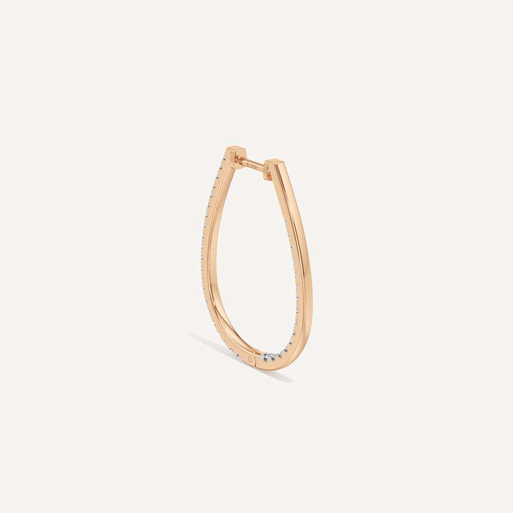 Noir Oval Diamond Hoop