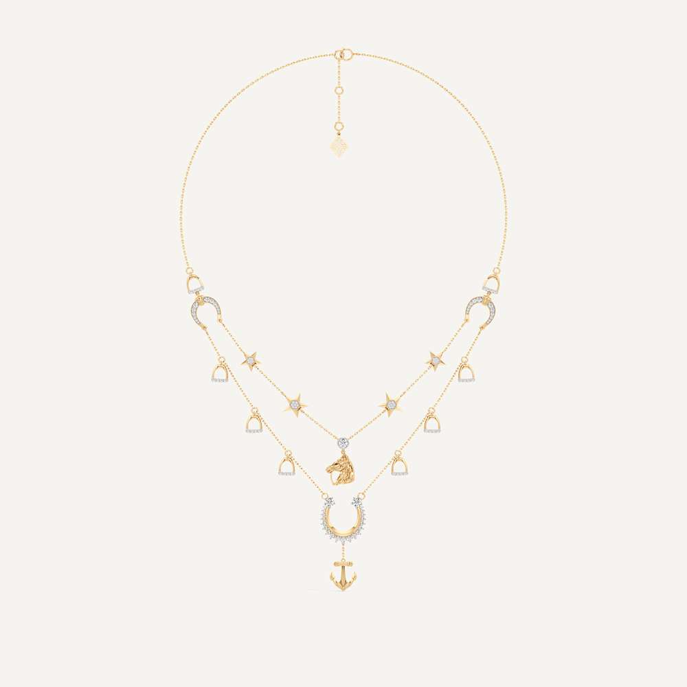 Reining Layered Horseshoe Necklace