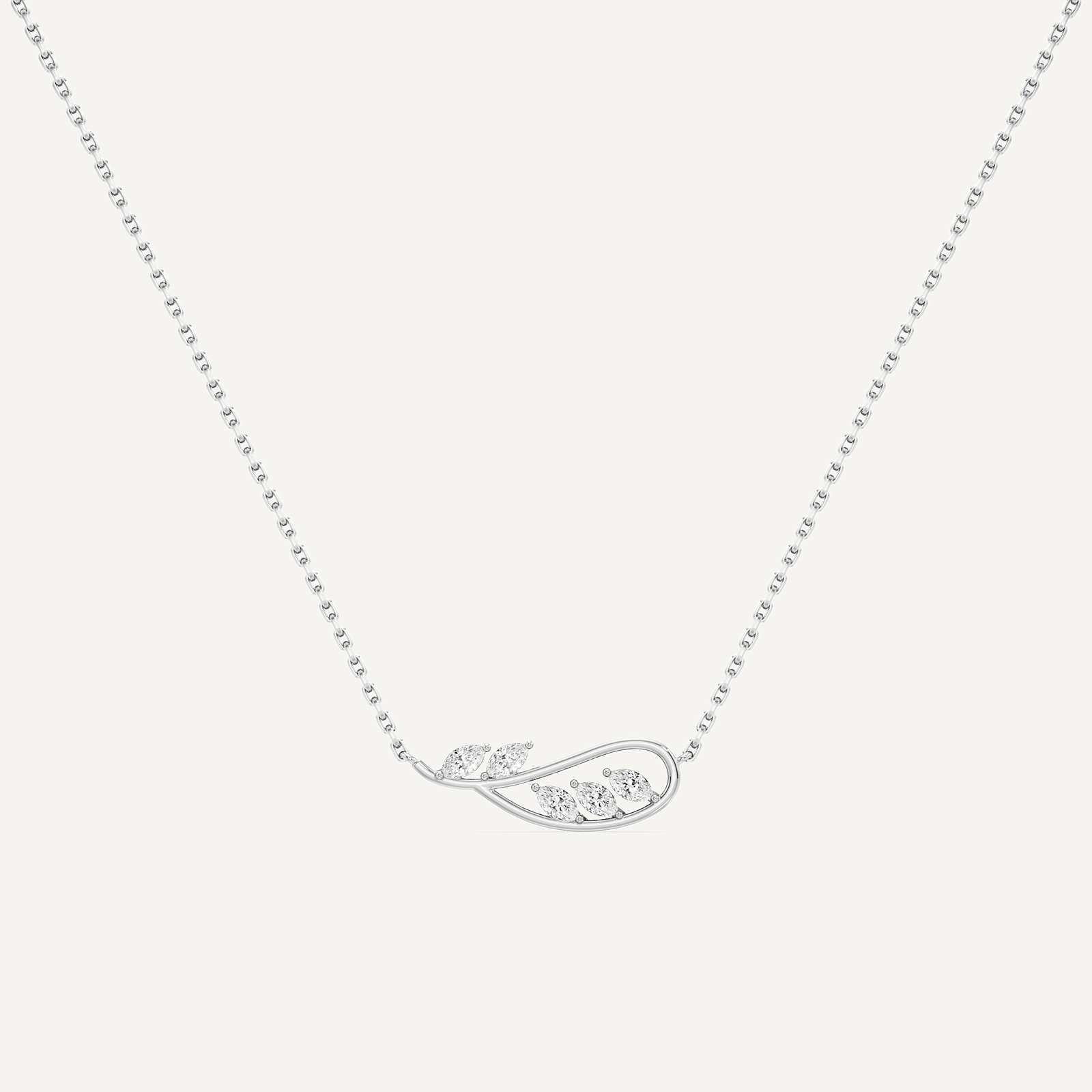 Twisted Leaf Marquise Diamond