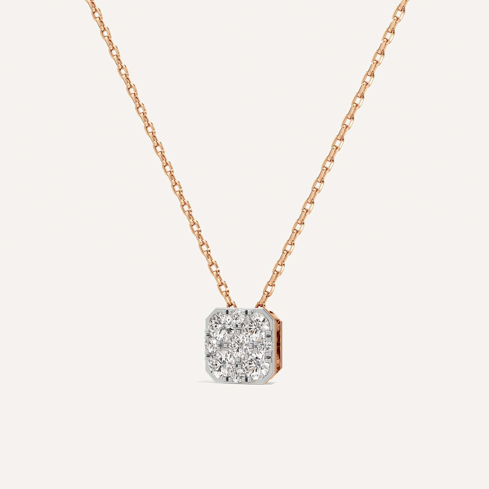 Orelia Asscher Diamond Pendant