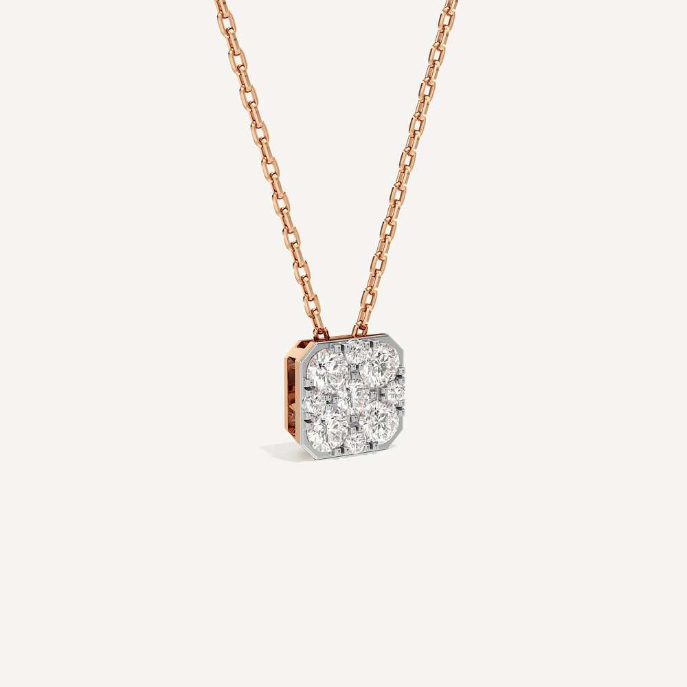 Dazzling Asscher Diamond Pendant with Chain