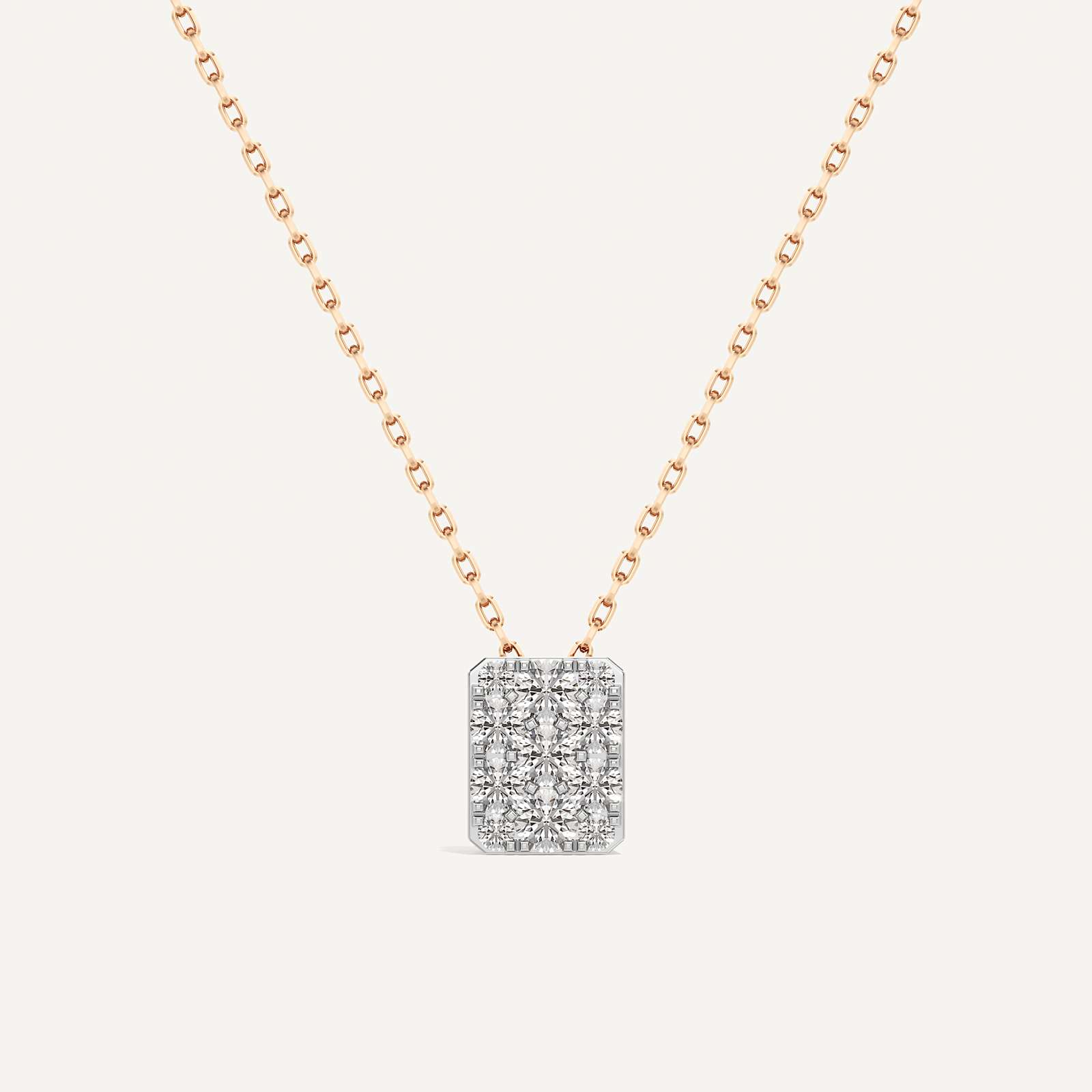 Majestic Emerald Diamond Pendant with Chain