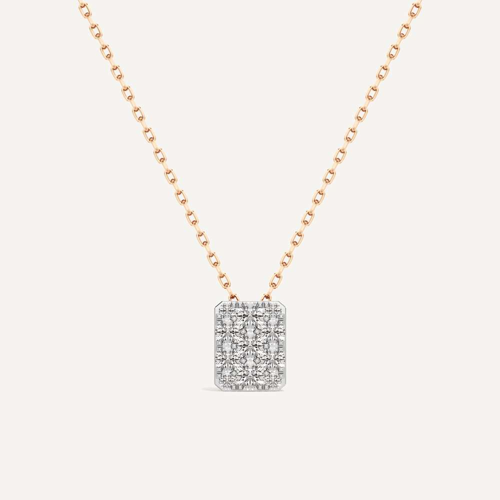Majestic Emerald Diamond Pendant with Chain