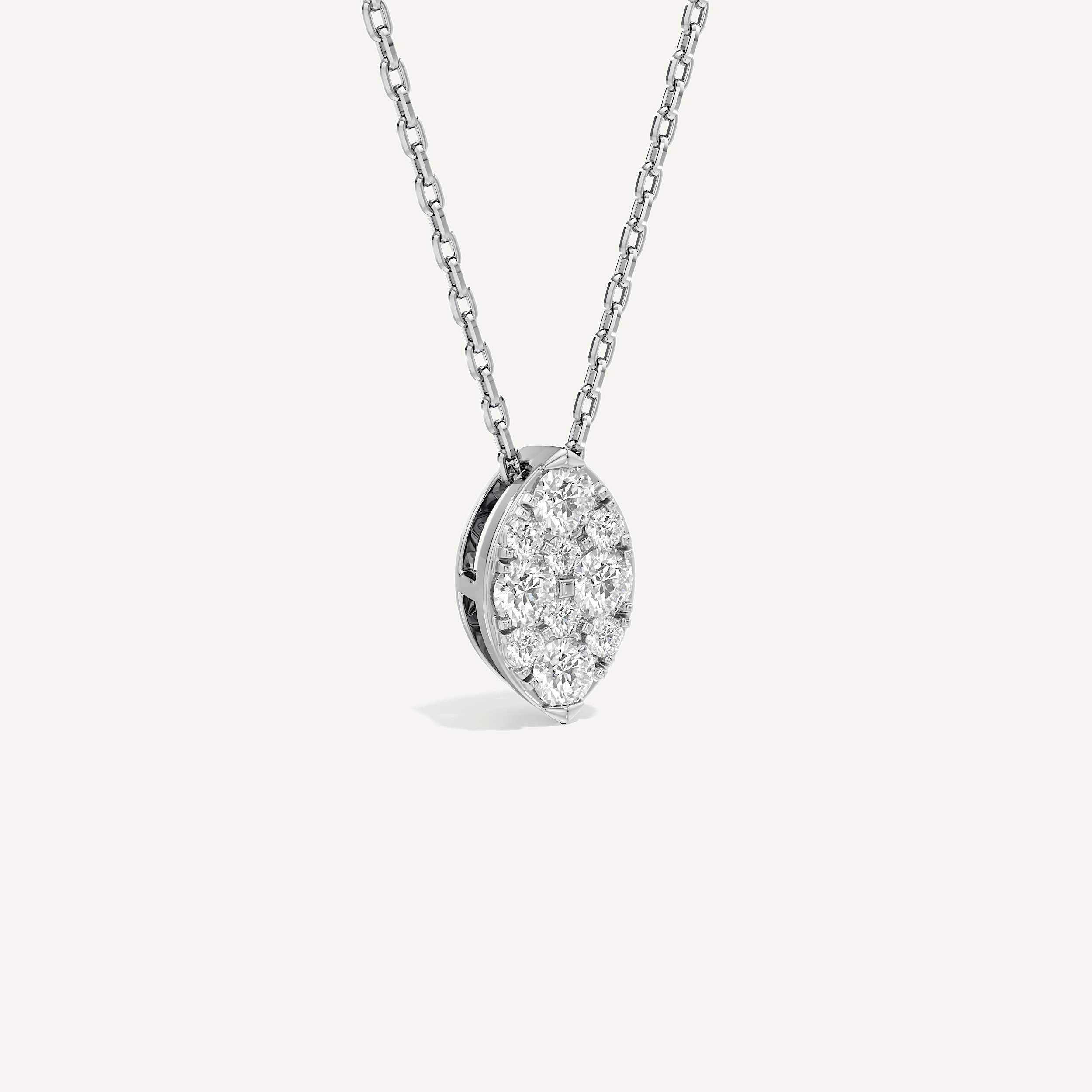 Silent Gravity Marquise Diamond Pendant with Chain
