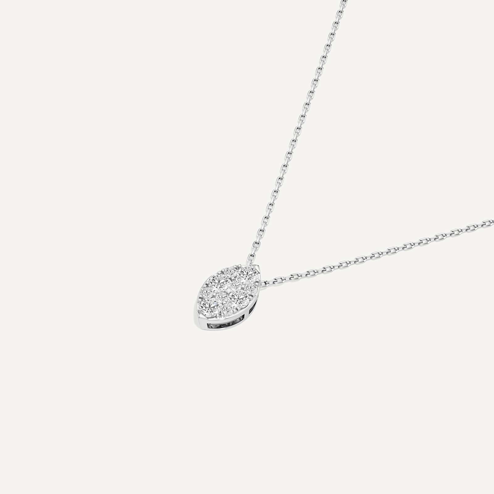 Silent Gravity Marquise Diamond Pendant with Chain