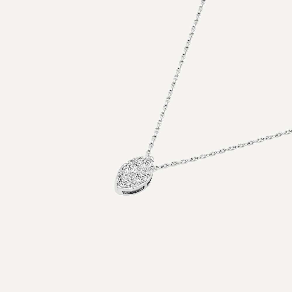 Silent Gravity Marquise Diamond Pendant with Chain