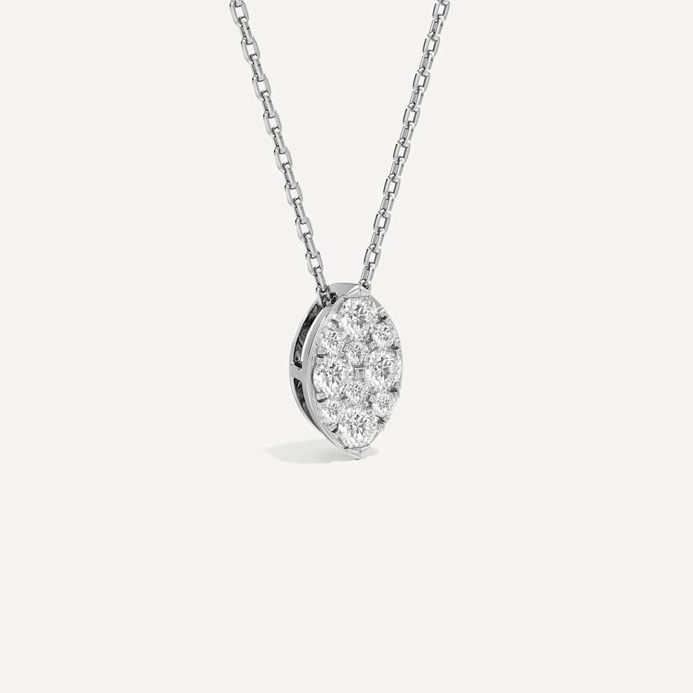 Silent Gravity Marquise Diamond Pendant with Chain