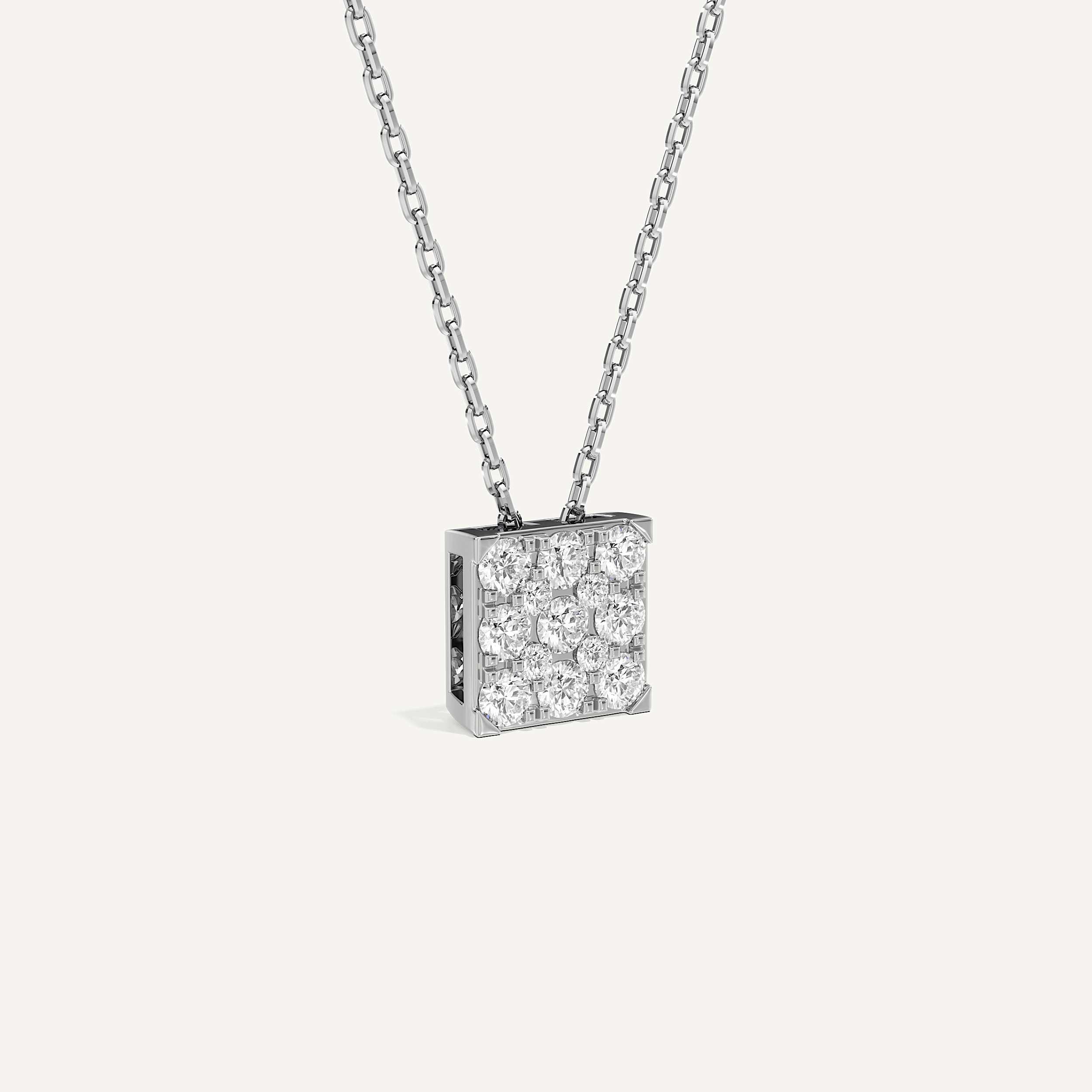 Sovereign Princess Diamond Pendant with Chain