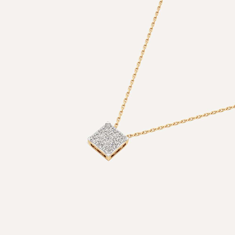 Sovereign Princess Diamond Pendant with Chain