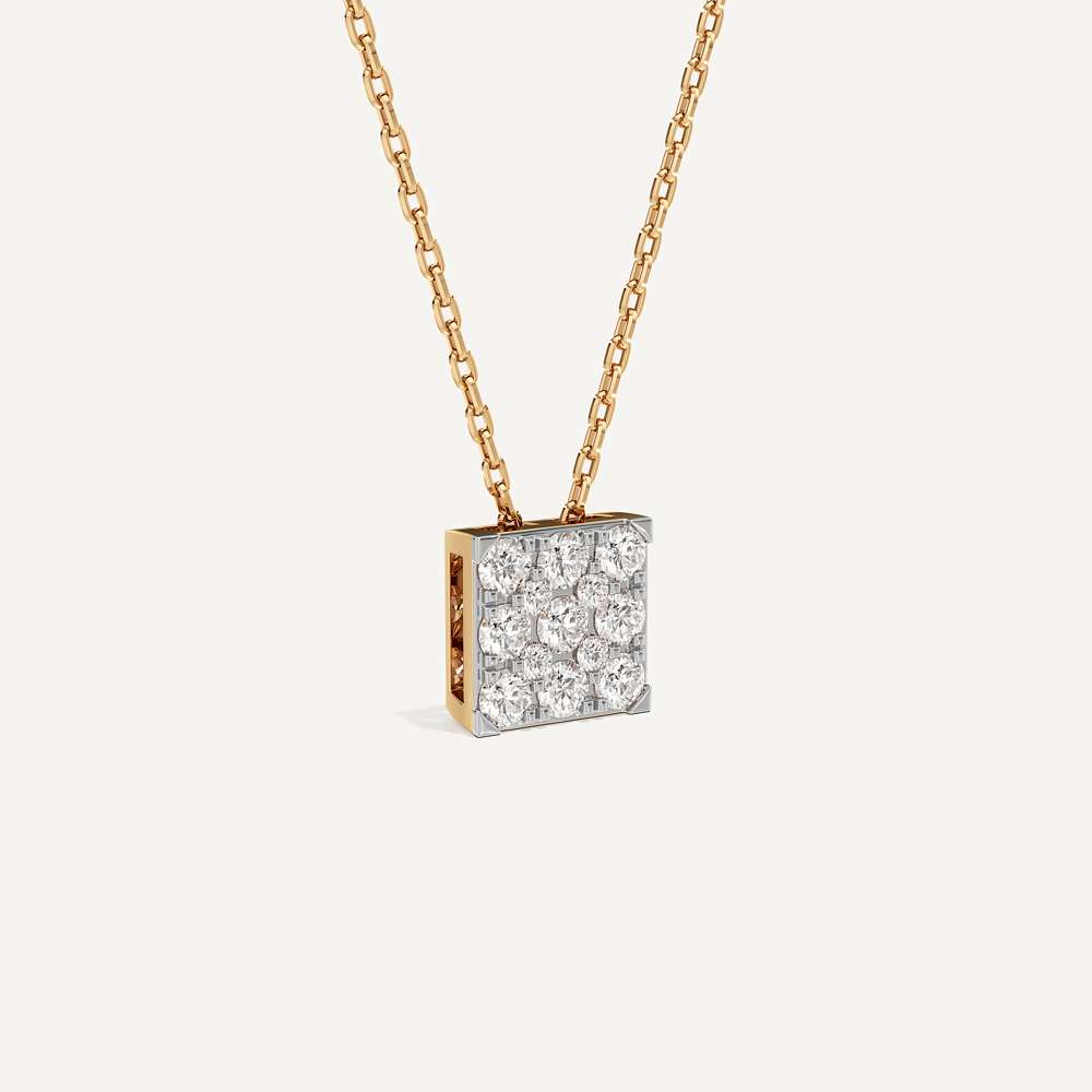 Sovereign Princess Diamond Pendant with Chain