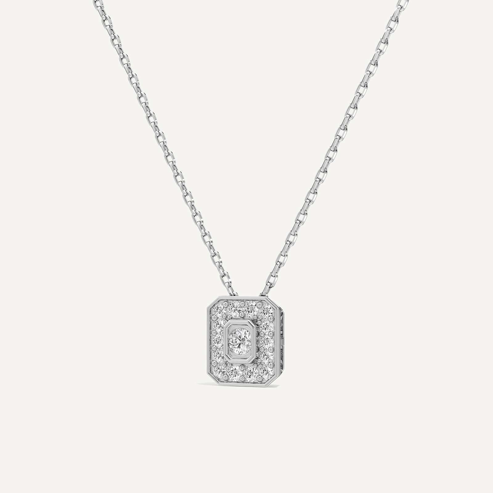 Solar Emerald Diamond Pendant