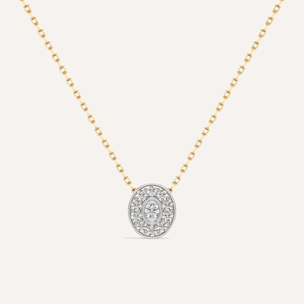 Secretely Favourite Oval Diamond Pendant with Chain