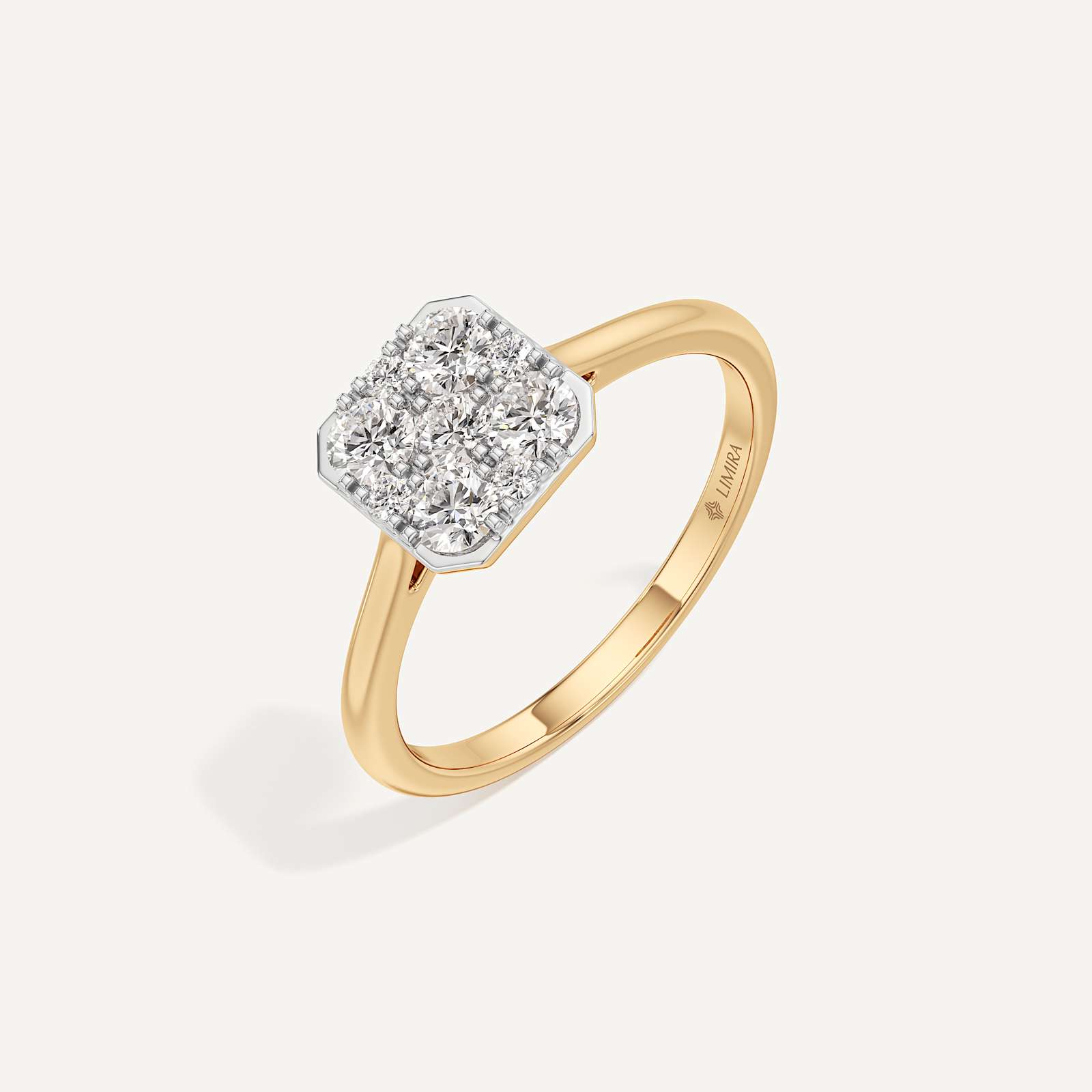 Shimmering Asscher Diamond Ring