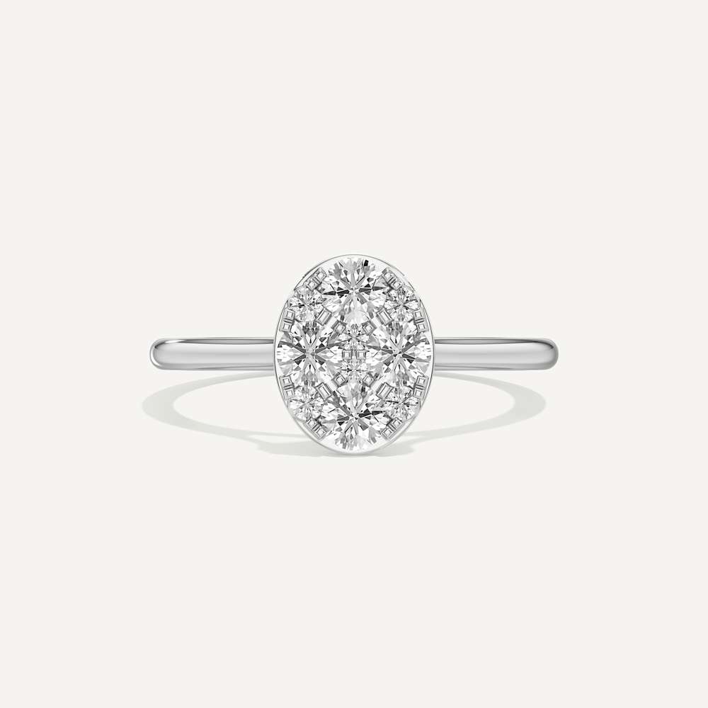 Effortless Pull Oval Diamond Ring