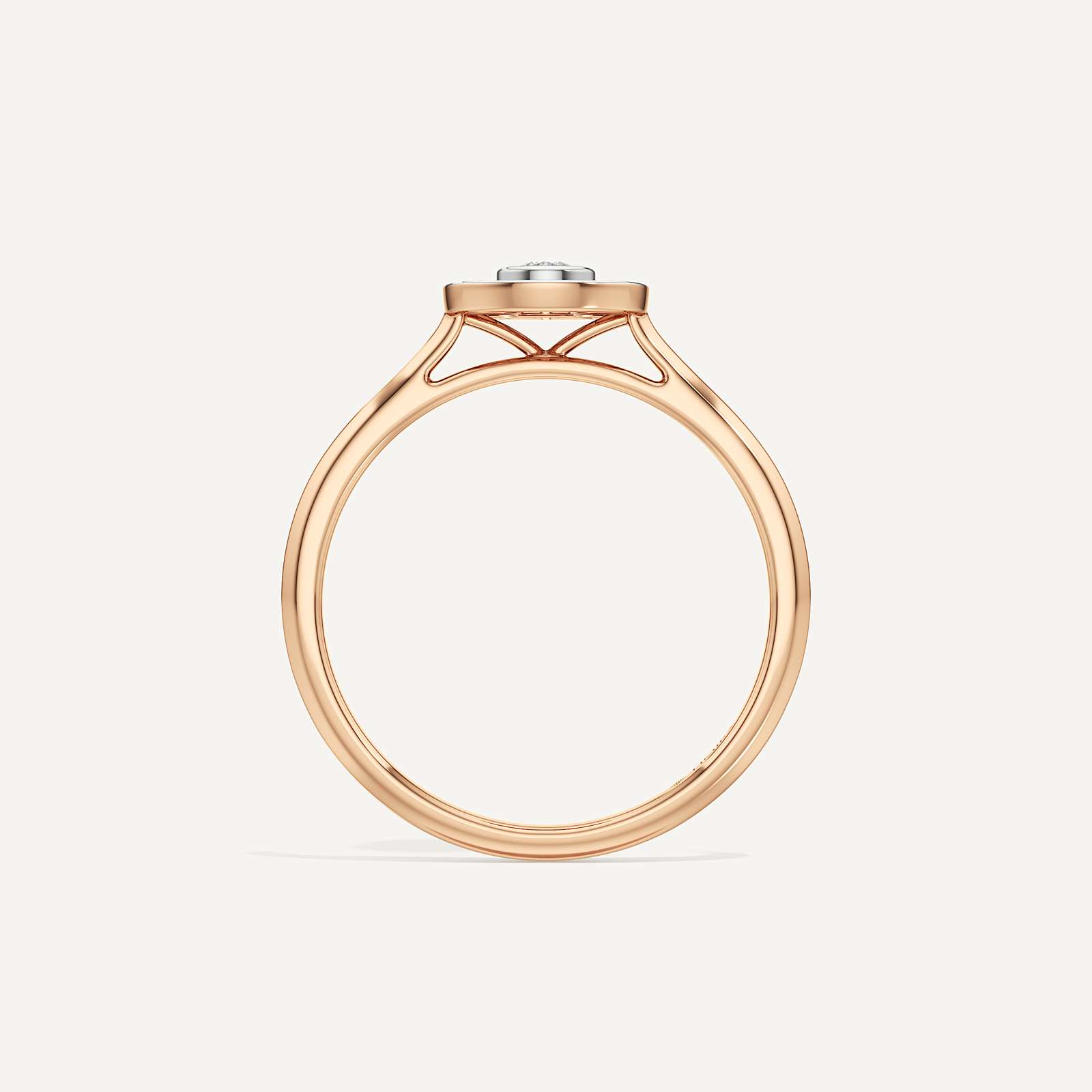 Crest Cushion Diamond Ring