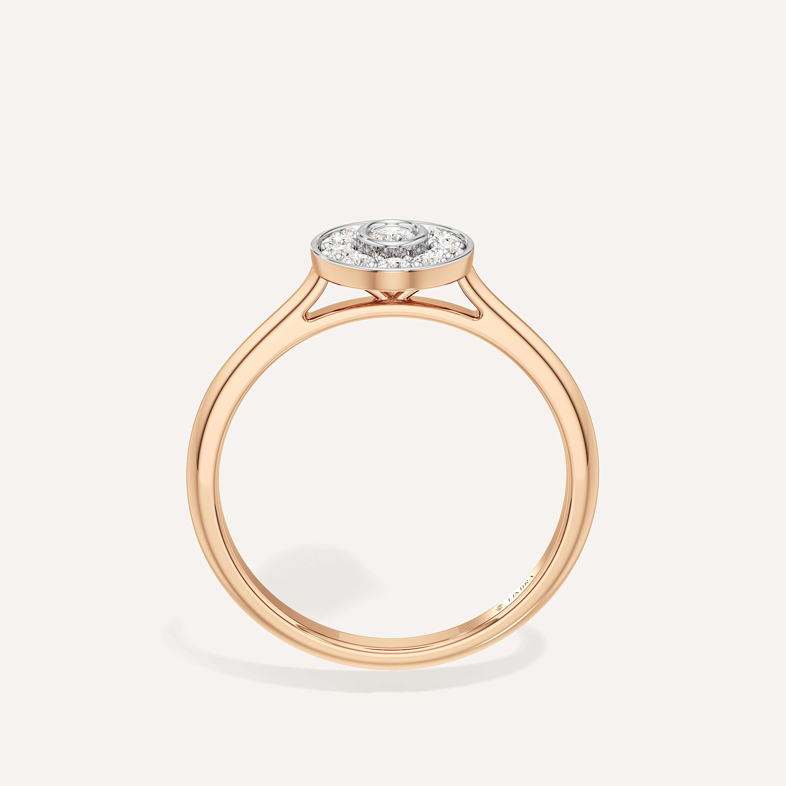 Held Close Oval Diamond Ring
