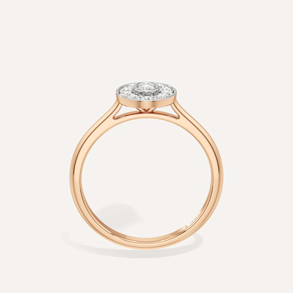 Held Close Oval Diamond Ring