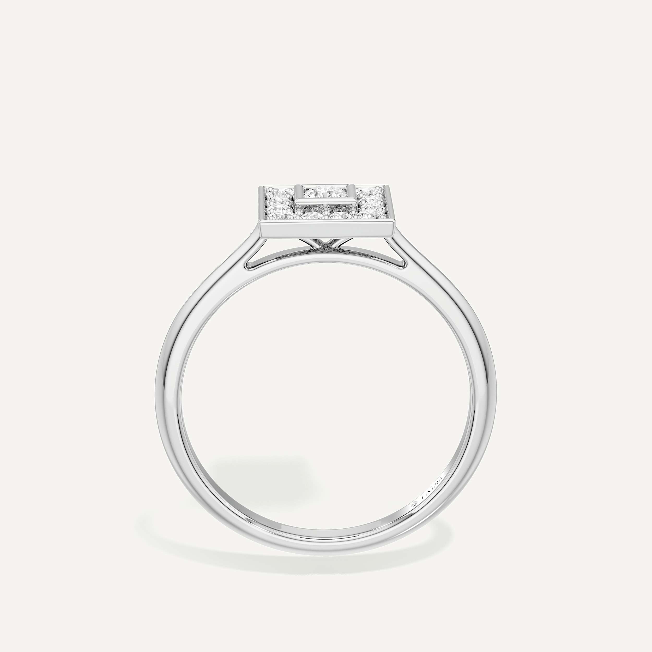 Subtle Spark Princess Diamond Ring
