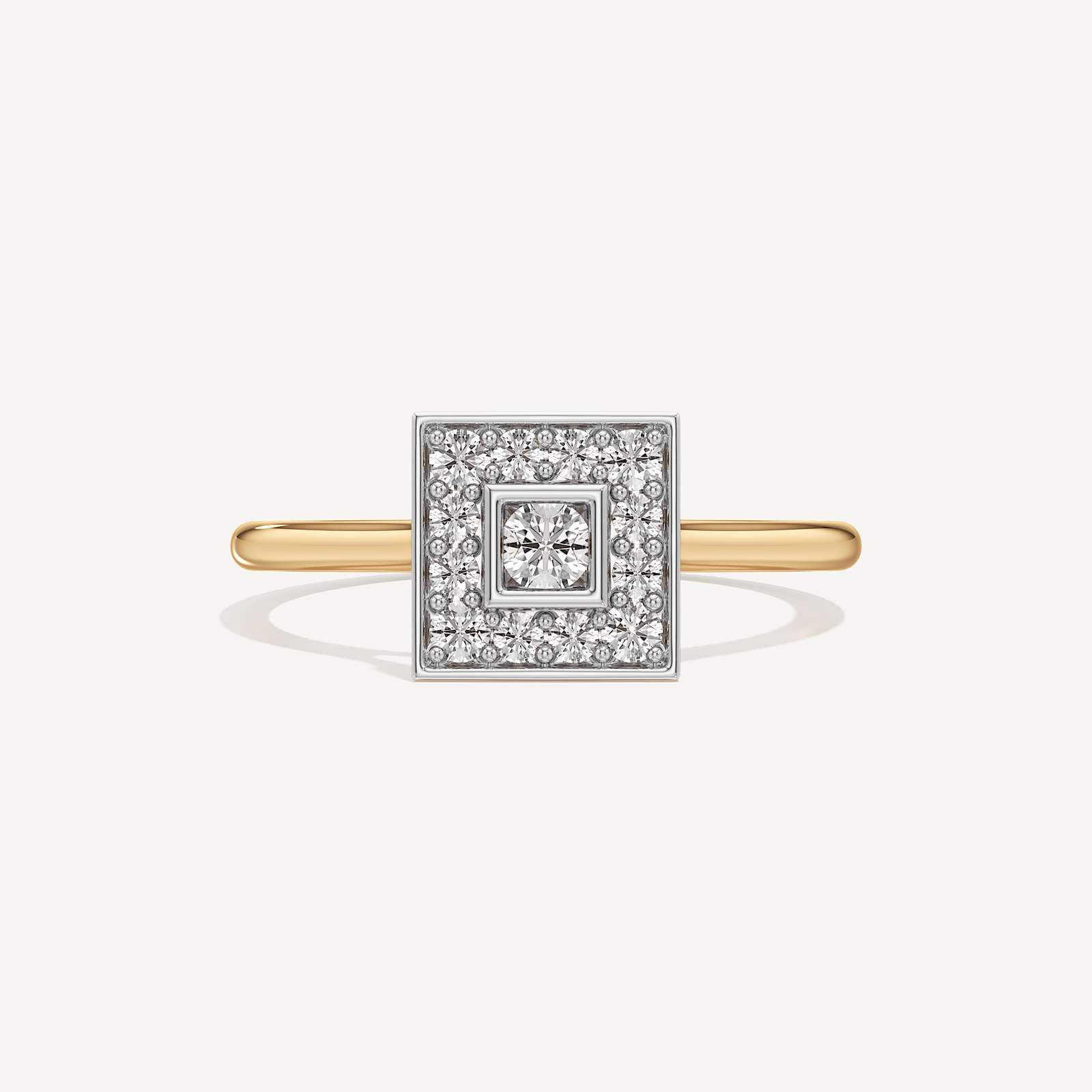 Subtle Spark Princess Diamond Ring