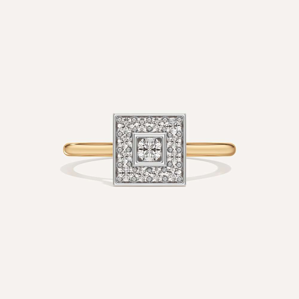 Subtle Spark Princess Diamond Ring