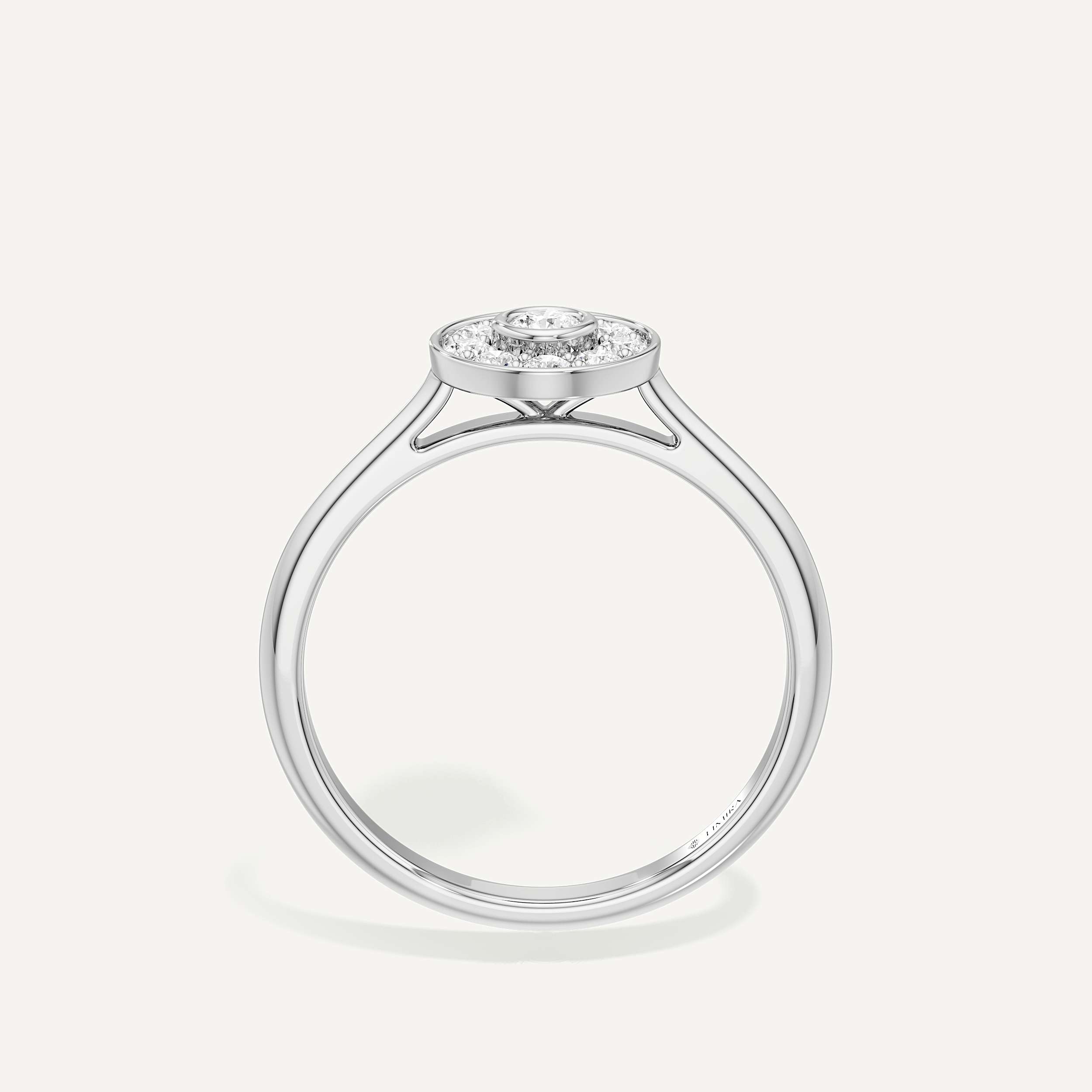 Centre of Gravity Round Diamond Ring