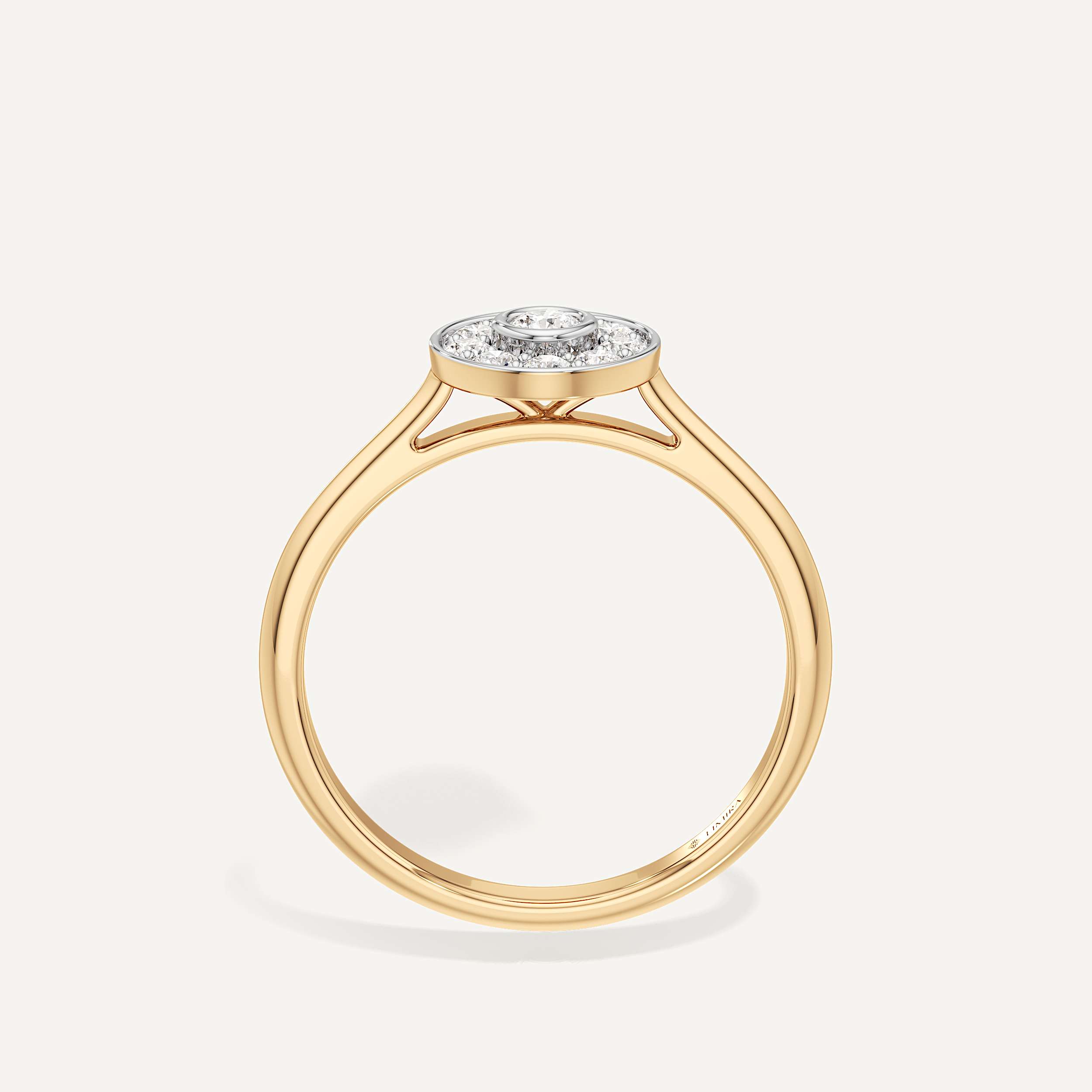 Centre of Gravity Round Diamond Ring