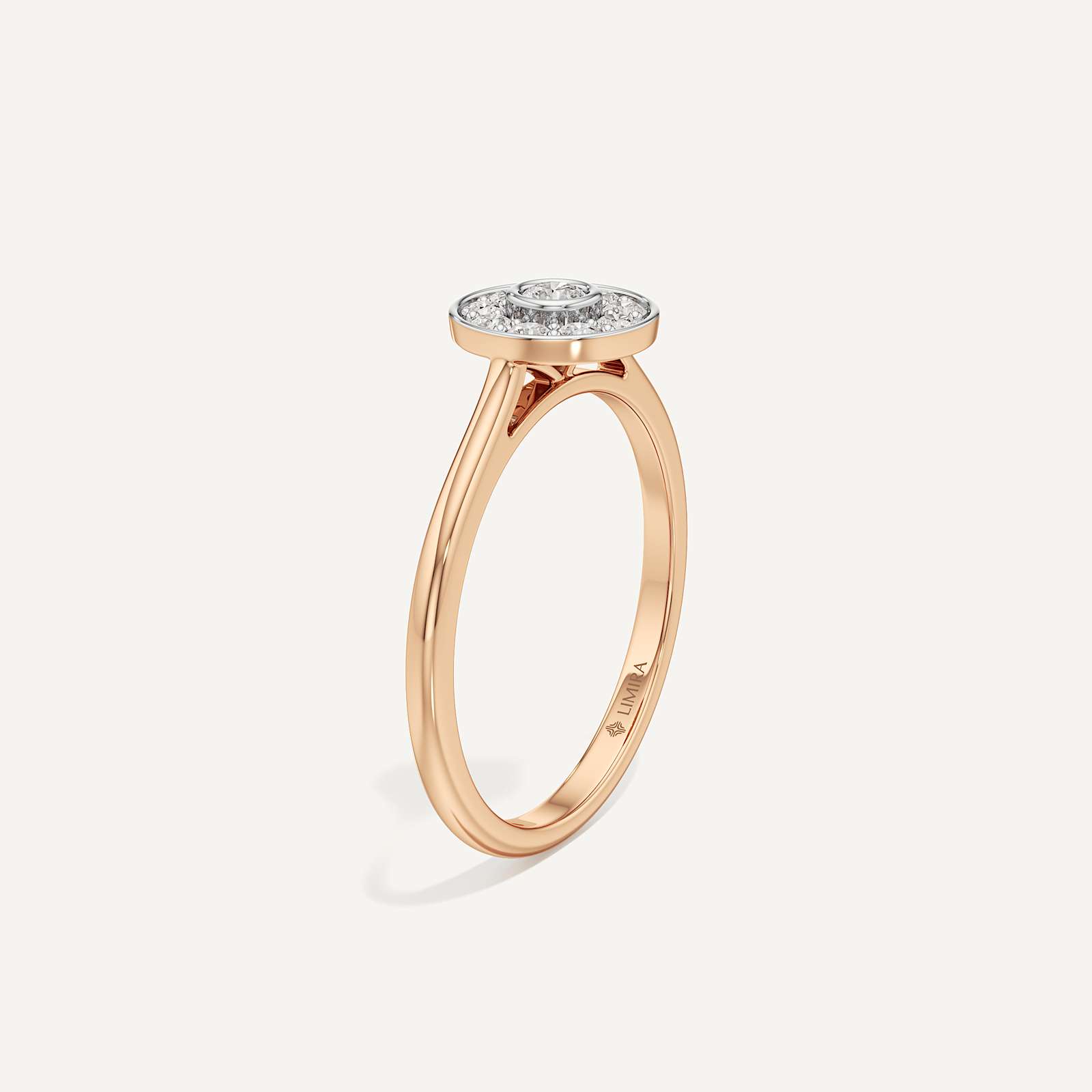 Centre of Gravity Round Diamond Ring
