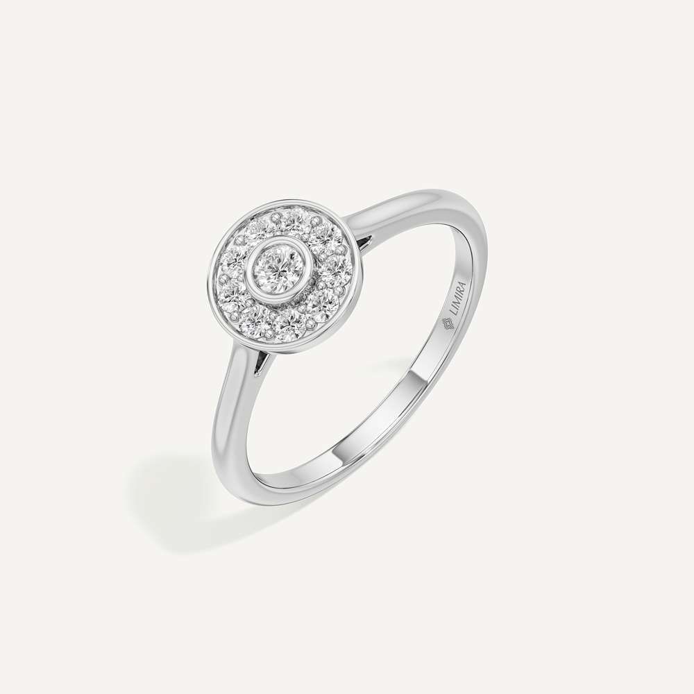 Centre of Gravity Round Diamond Ring