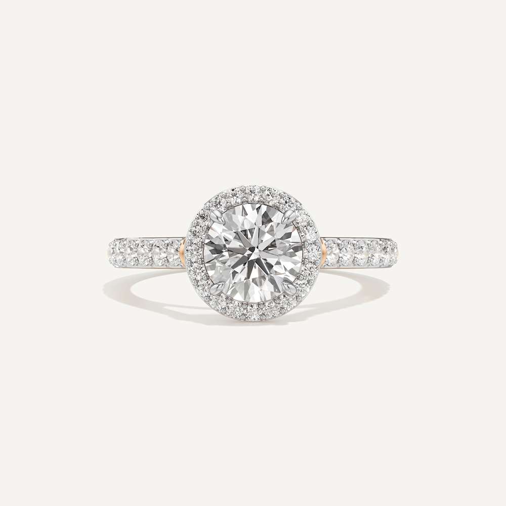 Sunburst Halo Round Diamond