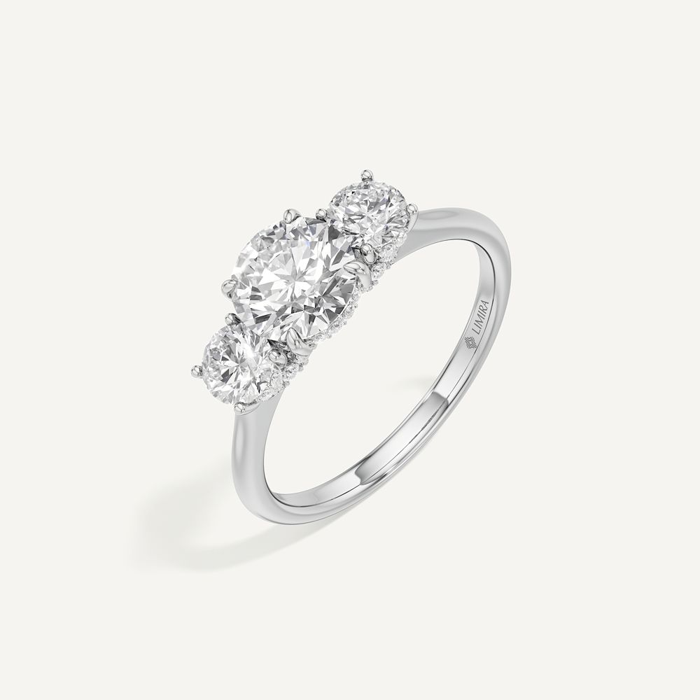 Three-Stoned Round Diamond