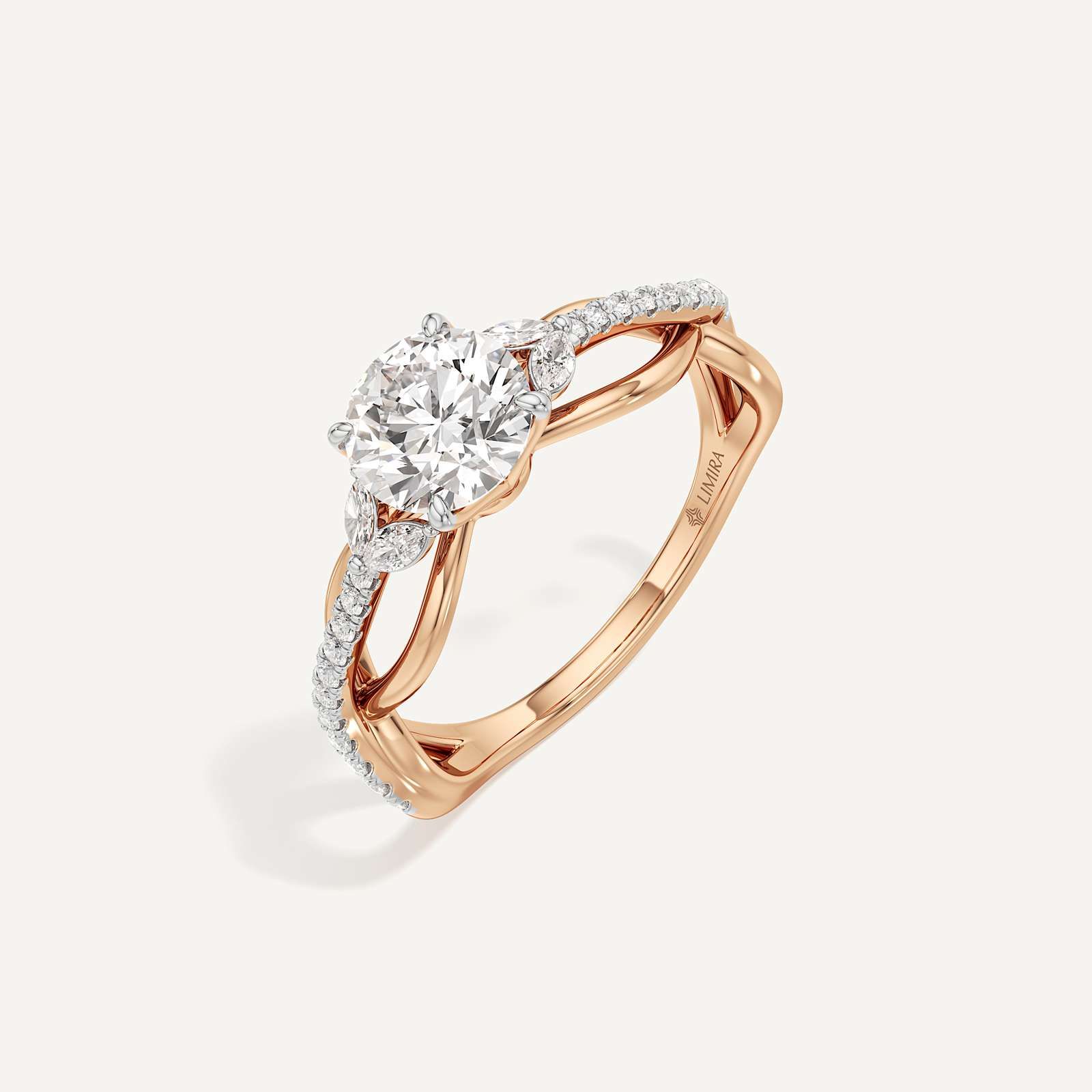 Helix Twisted Pave Diamond