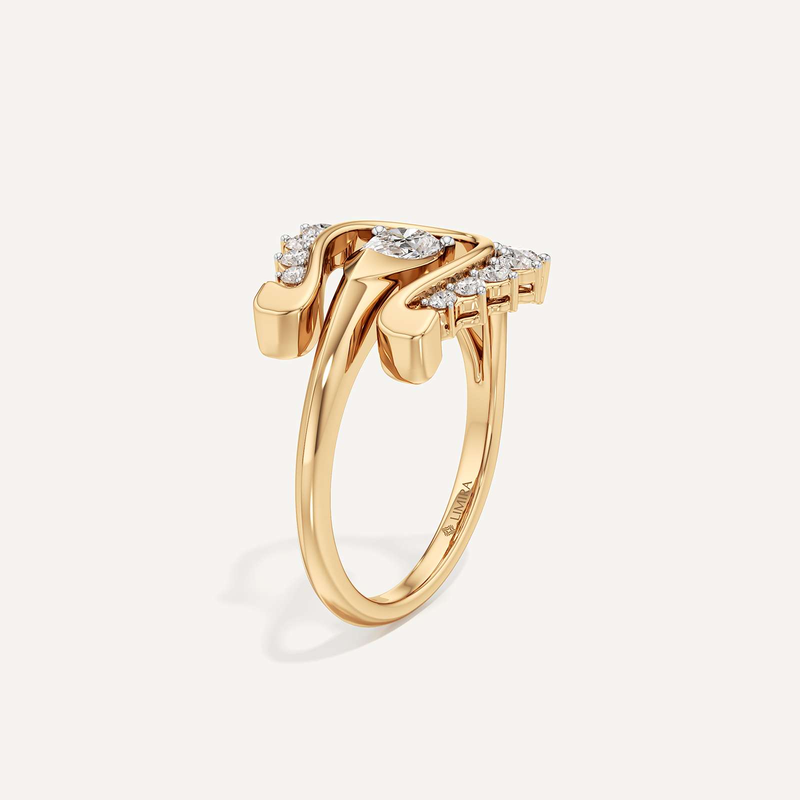 Buy Best|Fortuna Wave Cocktail Ring|online
