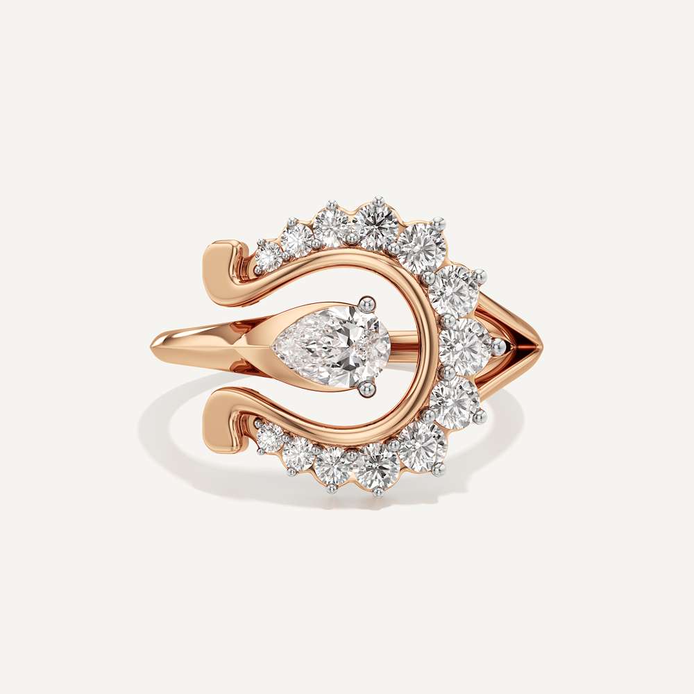 Fortuna Wave Cocktail Ring