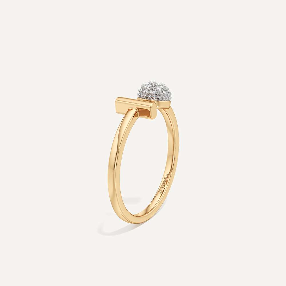 T-Shaped Open Bar Round Diamond