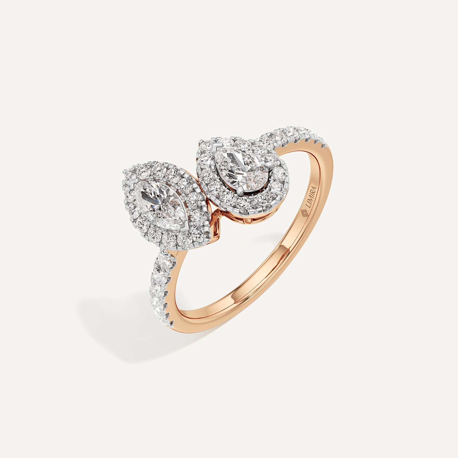 Marquise & pear Duo Toi et Moi Diamond